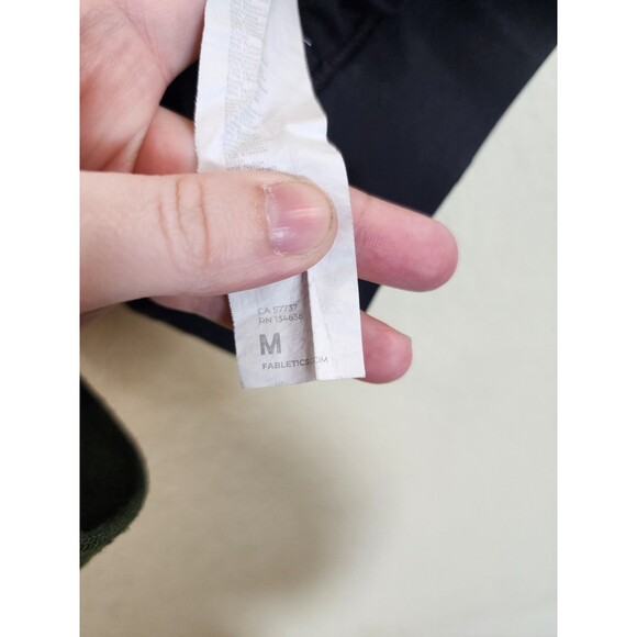 Fabletics Sports Bra Womens Medium Black High Neck Cross Back Strappy Gym Yoga - Picture 8 of 8